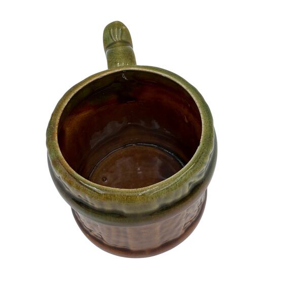 Vintage Woody Coffee Mug Barrel Wood Grain - Picture 5 of 7